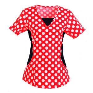 Women’s Polka Dots Print Scrub Top