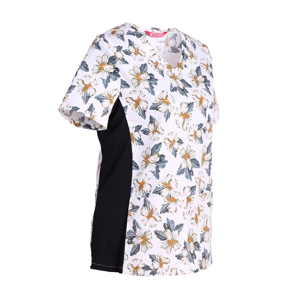 Women's Print Flex Scrub Top - Image 3