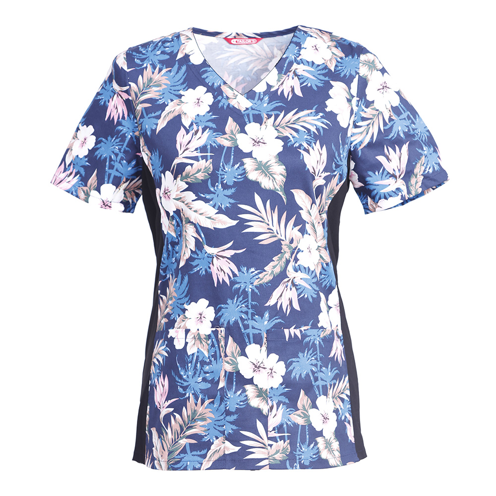 Women's Print Flex Scrub Top