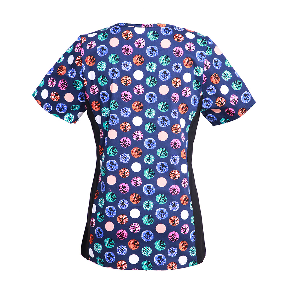 Women's Print Flex Scrub Top - Image 2