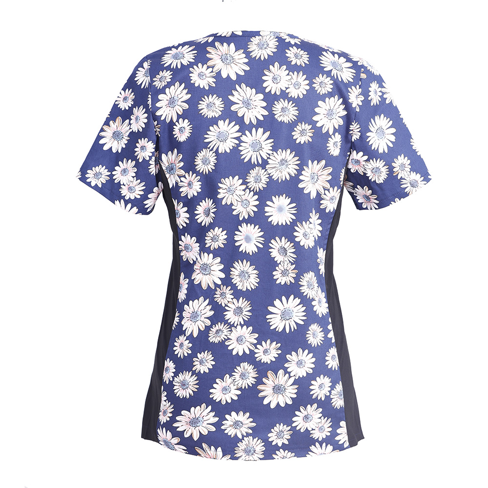Women's Print Flex Scrub Top - Image 2