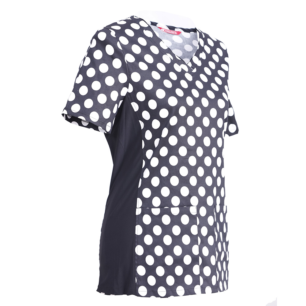 Women's Print Flex Scrub Top - Image 3