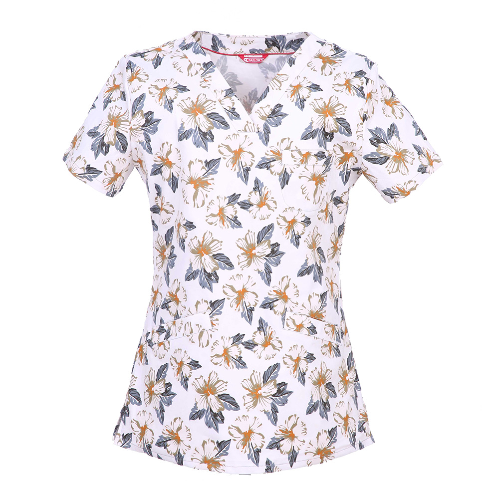 Women's Print Scrub Top
