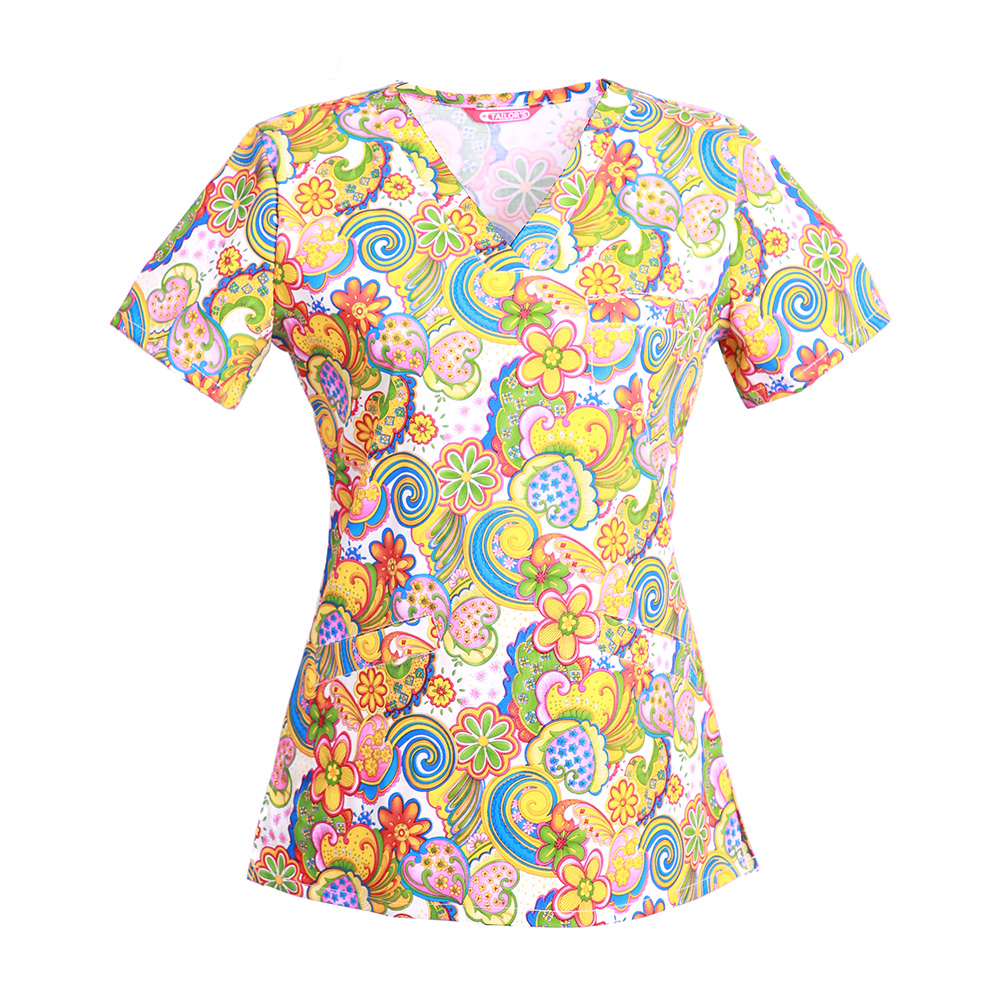 Women's Print Scrub Top