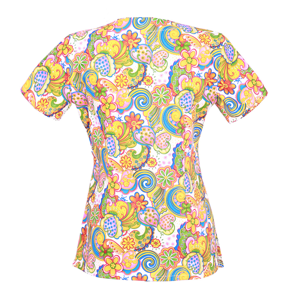 Women's Print Scrub Top - Image 2