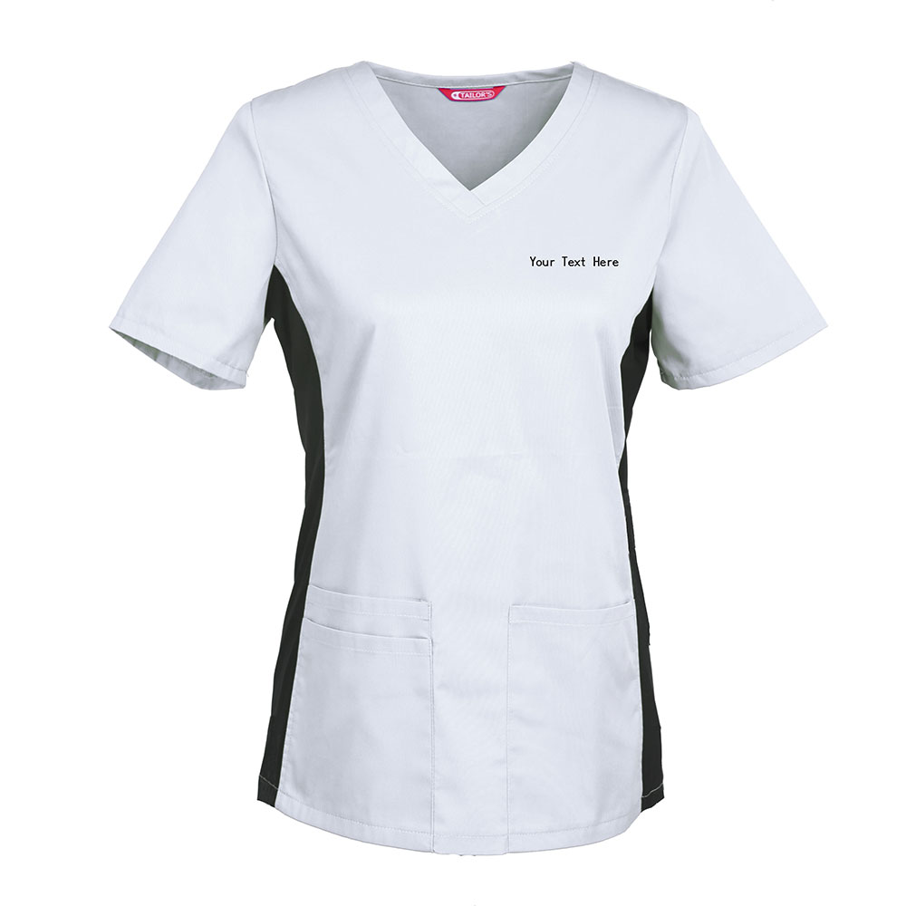 Personalized Embroidered Women's Scrub Top - Image 7