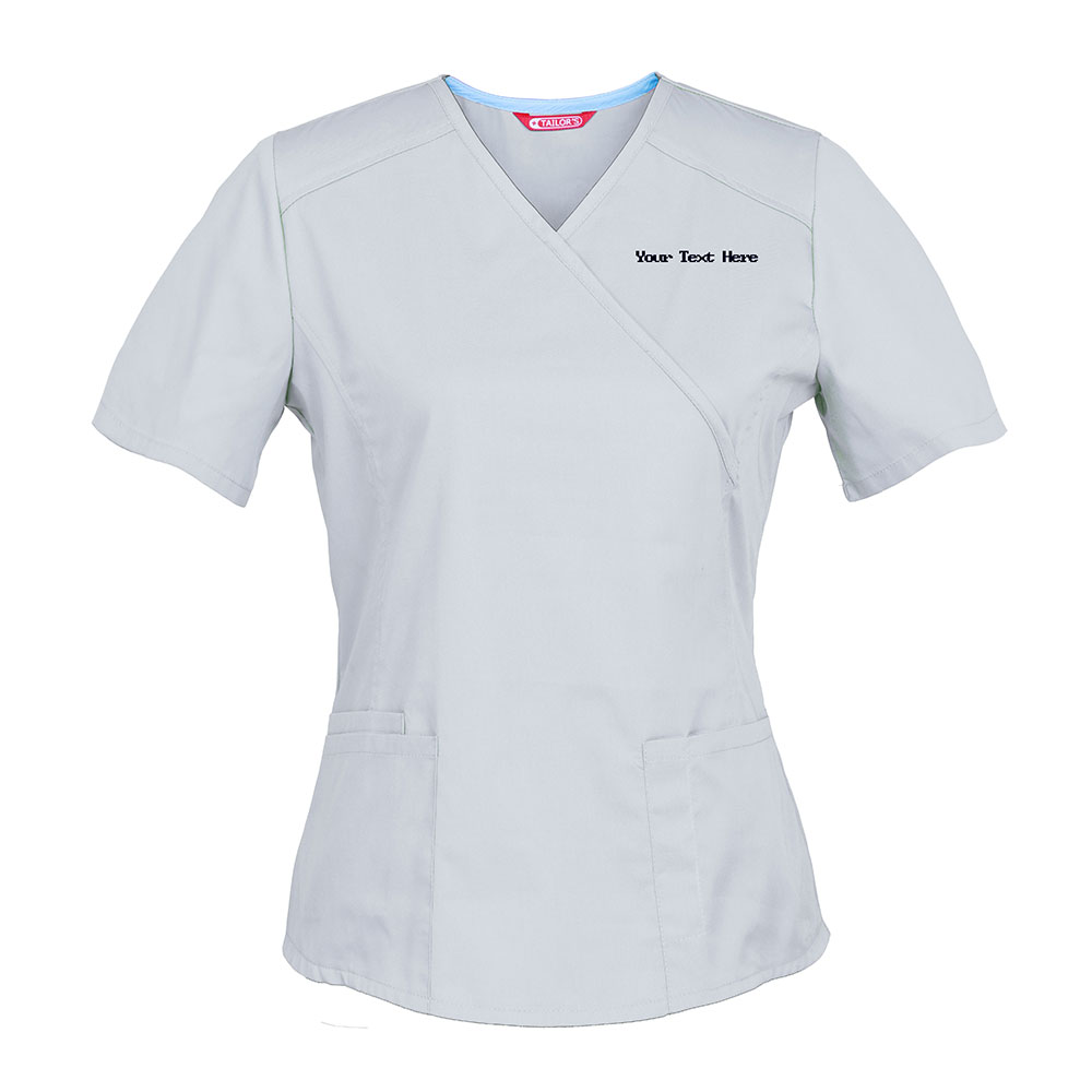 Personalized Embroidered Women's Scrub Top - Image 7