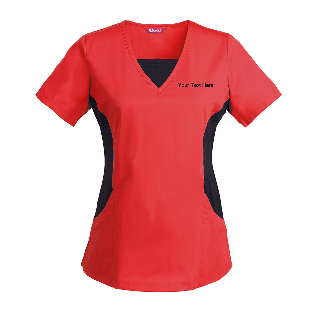 Personalized Embroidered Women's Scrub Top