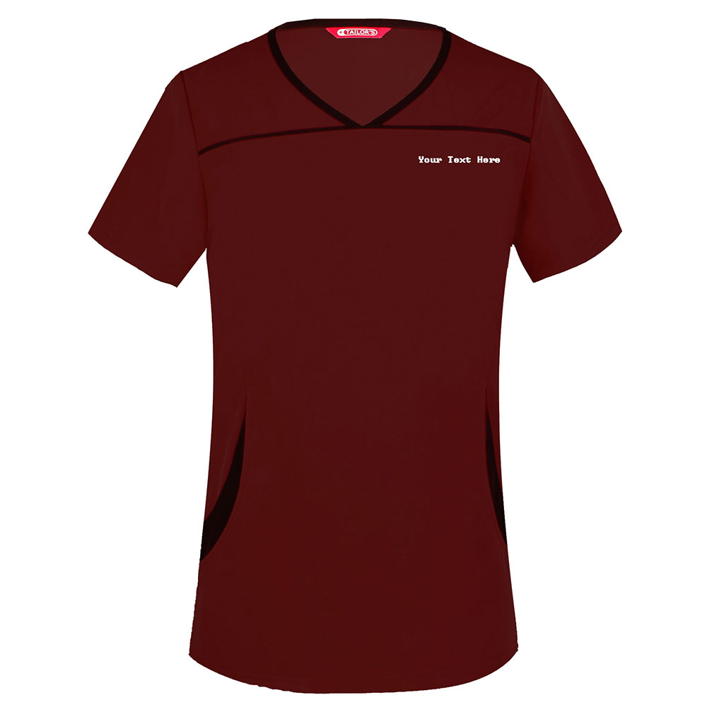 Personalized Embroidered Women's Scrub Top - Image 3