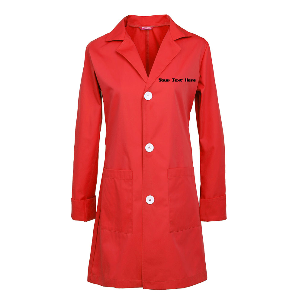 Personalized Embroidered Women's Lab Coat - Image 3