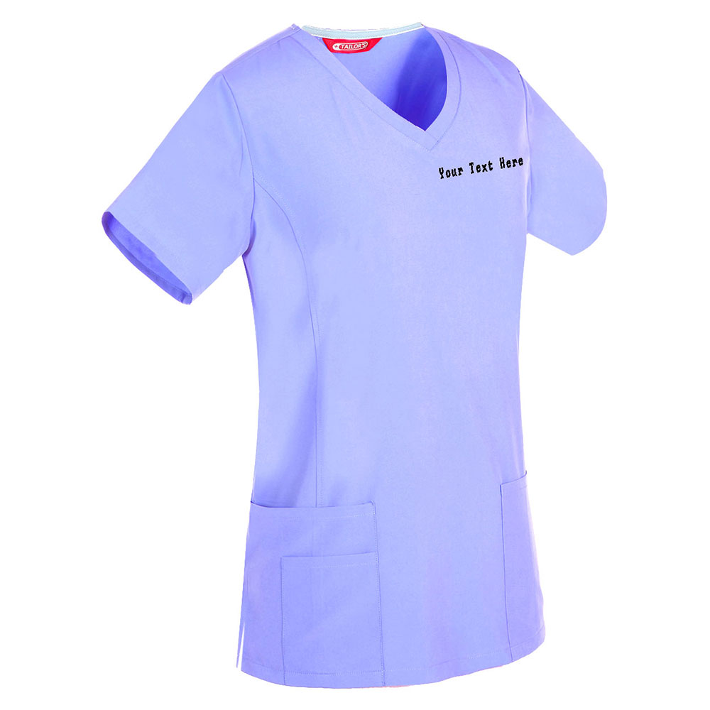 Personalized Embroidered Women's Scrub Top - Image 10