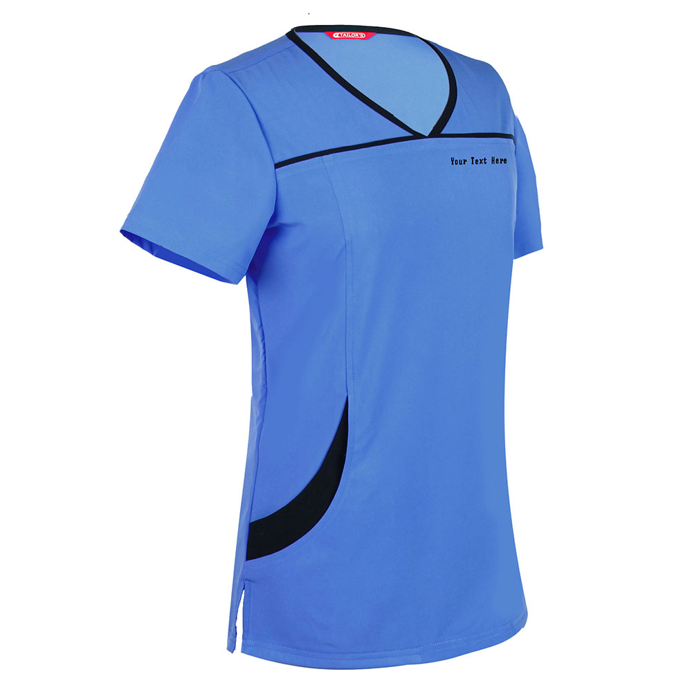 Personalized Embroidered Women's Scrub Top - Image 2