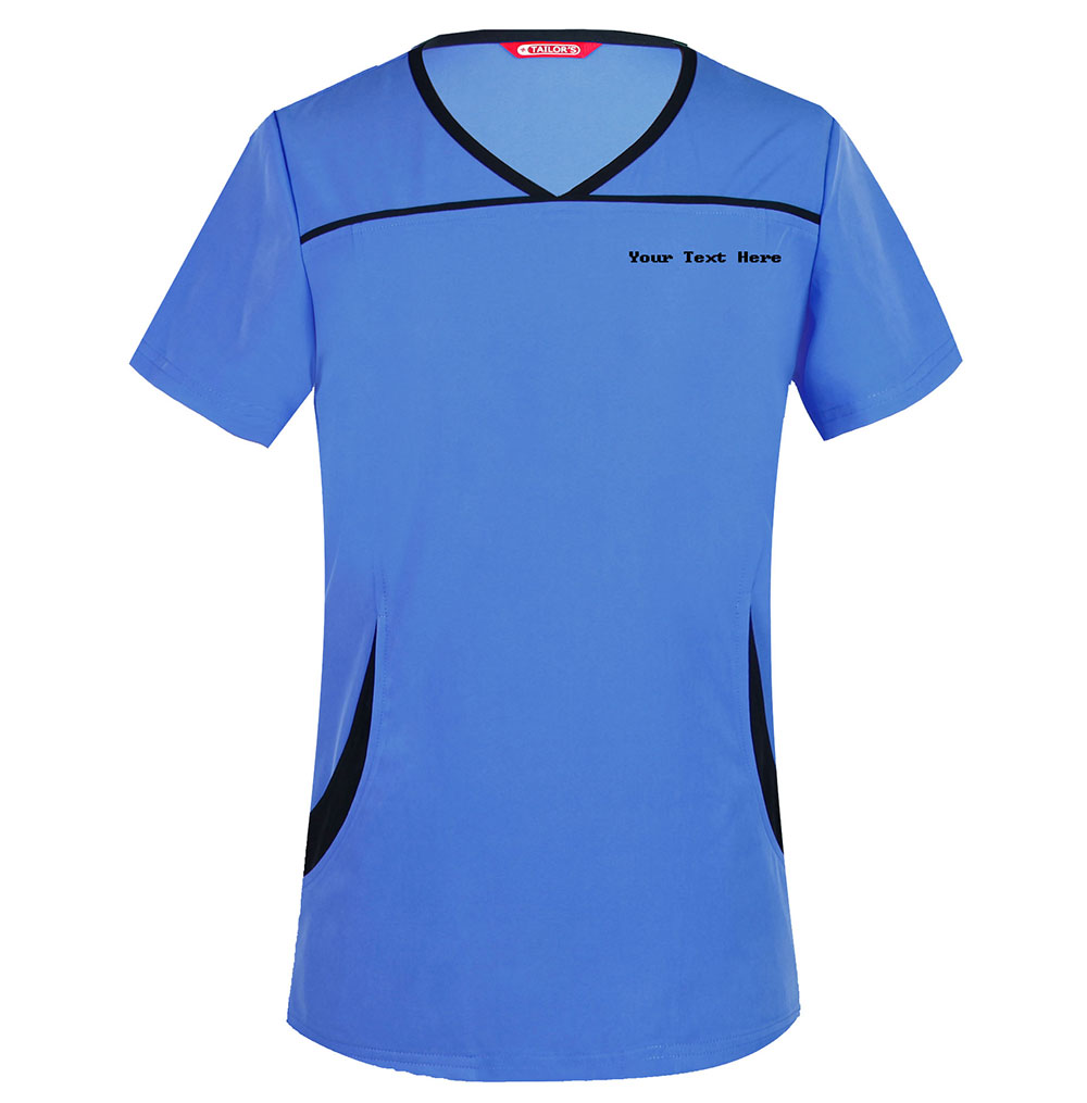 Personalized Embroidered Women's Scrub Top