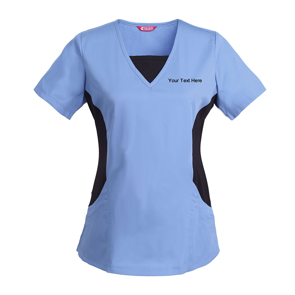 Personalized Embroidered Women's Scrub Top - Image 3