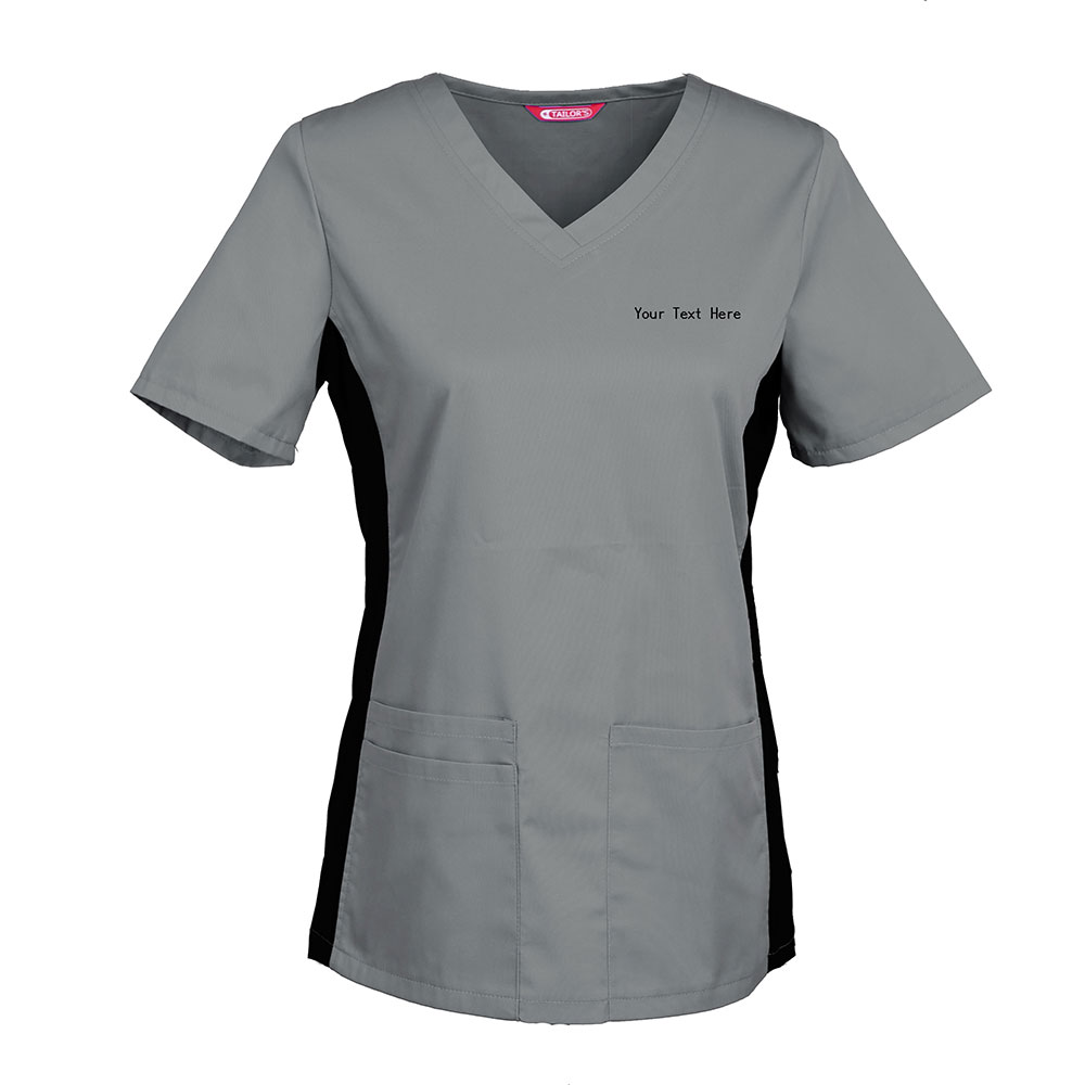 Personalized Embroidered Women's Scrub Top - Image 5