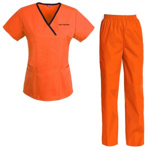 Women’s Embroidered Scrub Set