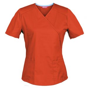 Women’s Mock Wrap Scrub Top