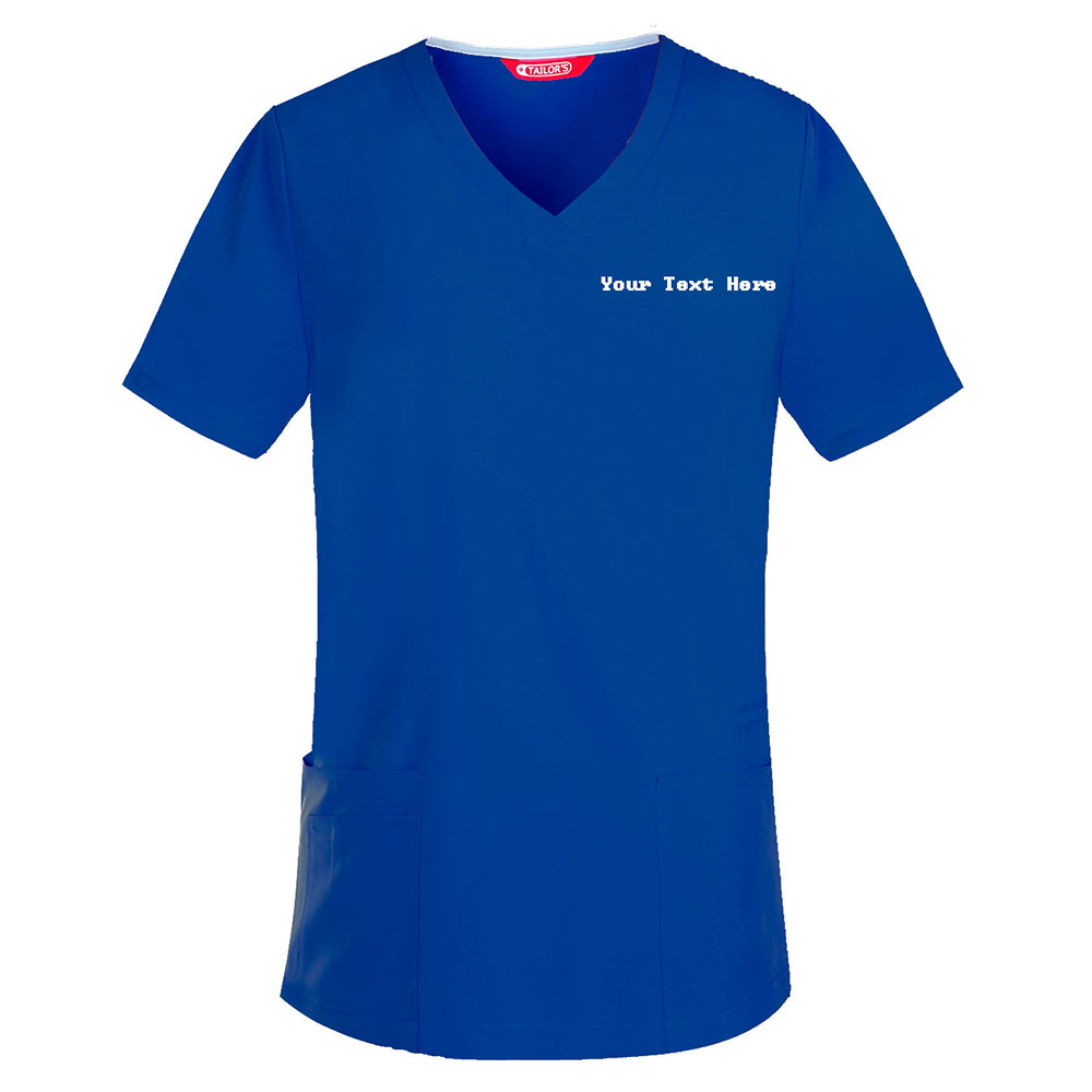 Personalized Embroidered Women's Scrub Top - Image 2