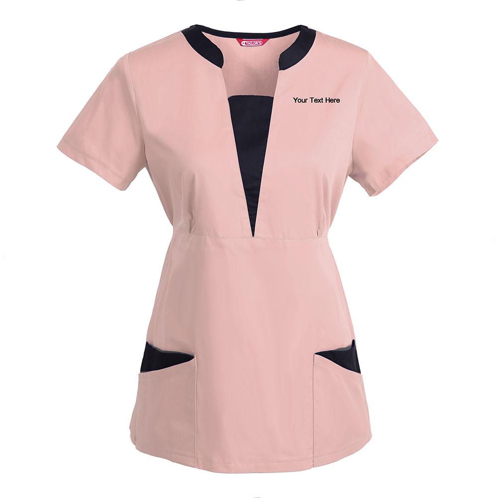 Personalized Embroidered Women's Scrub Top - Image 3