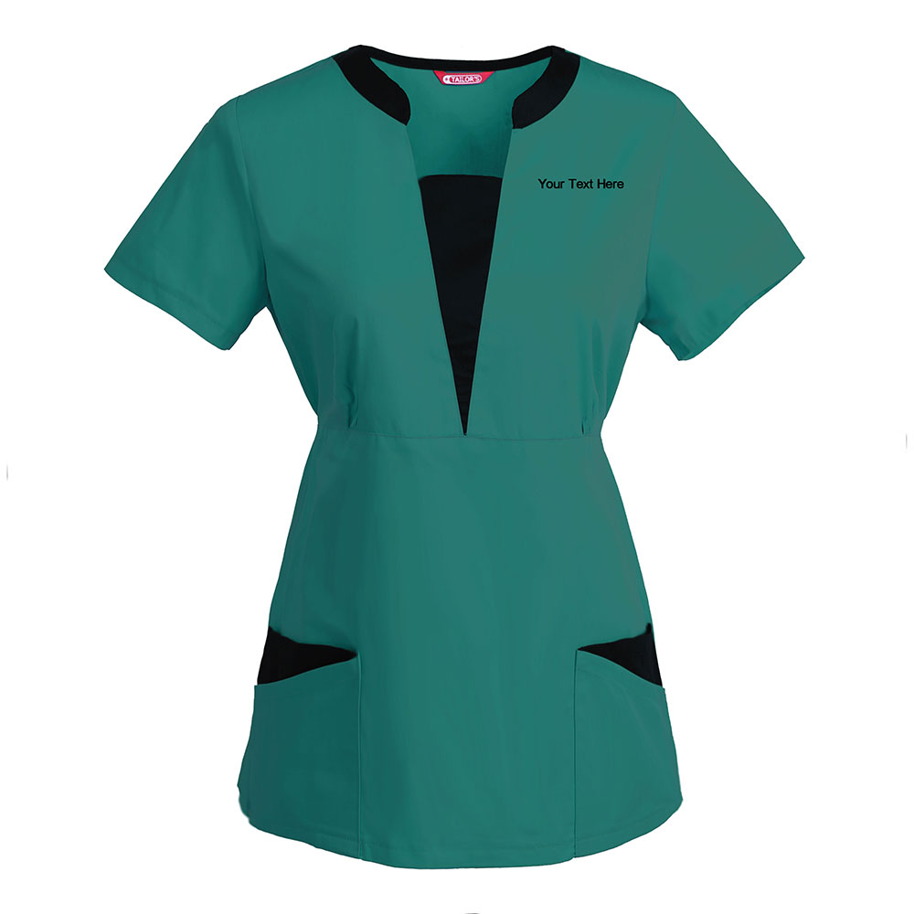 Personalized Embroidered Women's Scrub Top - Image 7