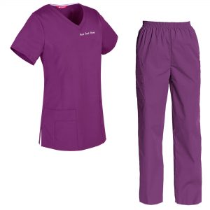 Women’s Embroidered Scrub Set