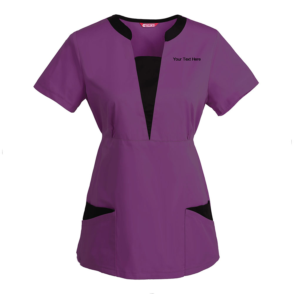 Personalized Embroidered Women's Scrub Top - Image 5