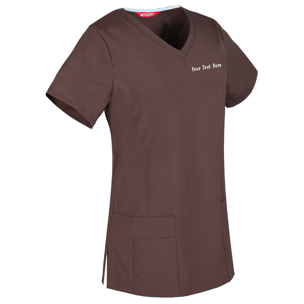 Personalized Embroidered Women's Scrub Top - Image 4