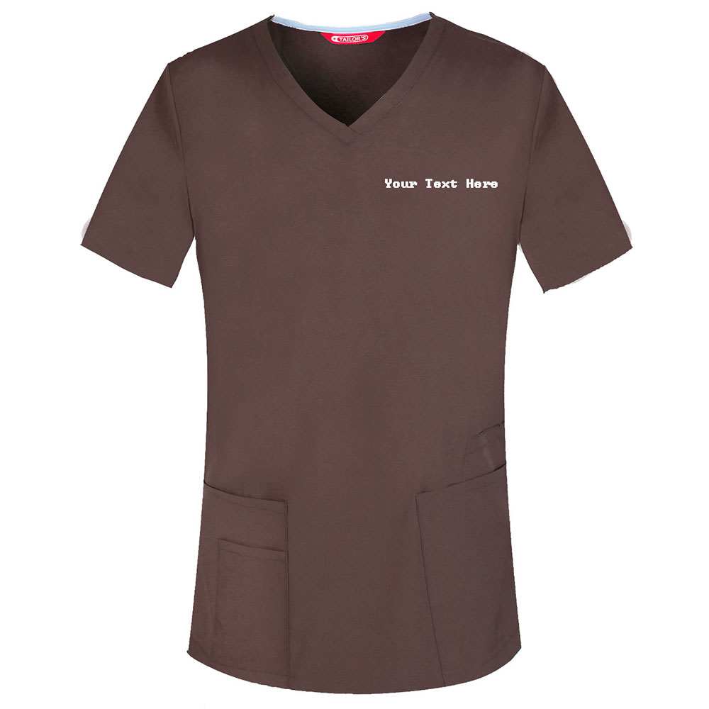 Personalized Embroidered Women's Scrub Top - Image 5