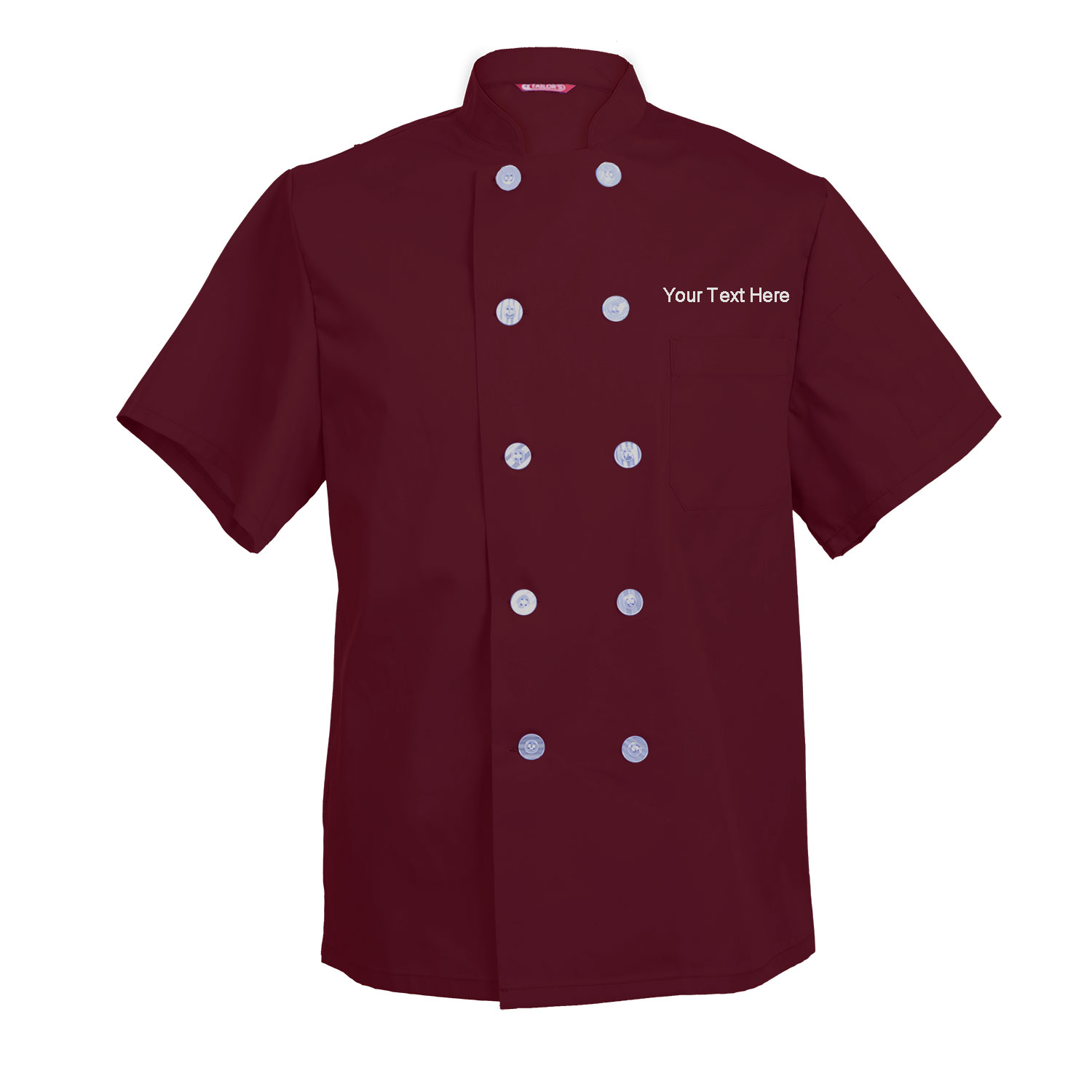 Custom Embroidered Men's Chef Coat Short Sleeve Chef Shirt - Image 7