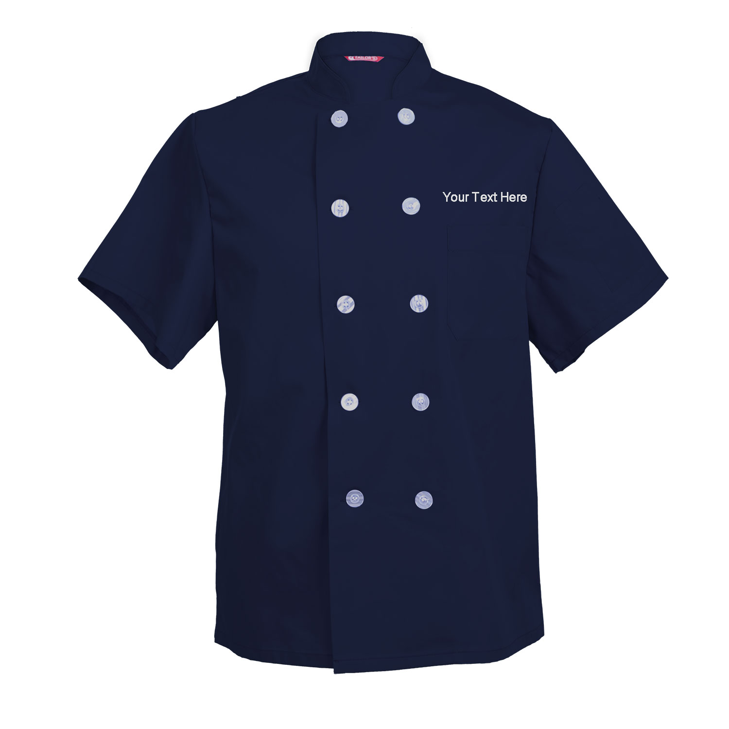 Custom Embroidered Men's Chef Coat Short Sleeve Chef Shirt - Image 5