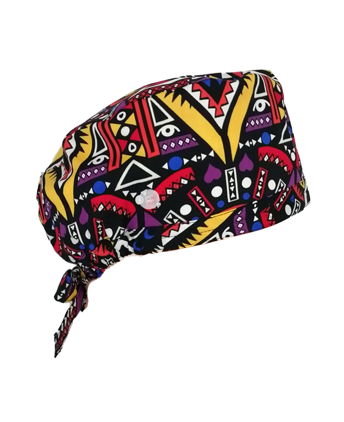 Unisex Print Surgical Cap Surgical Scrub Hat with Buttons - Image 2