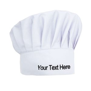 Custom Embroidered Chef Hat Adjustable Elastic Chef Cap