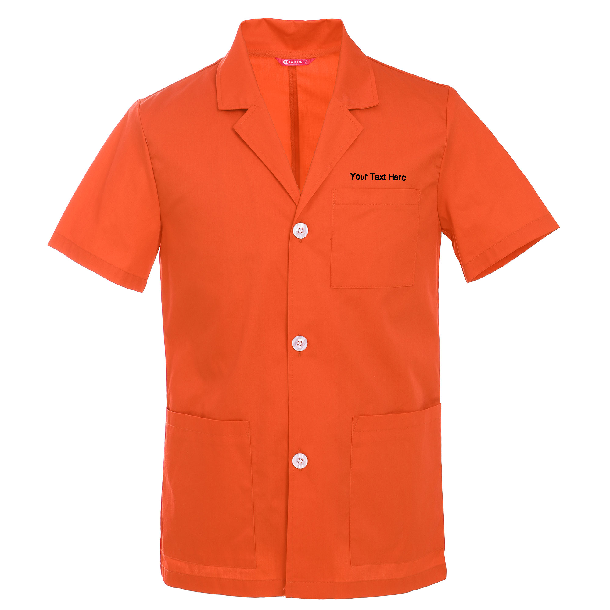 Men's Custom Personalized 31 Inch Consultation Short Sleeve Lab Coat - Image 10