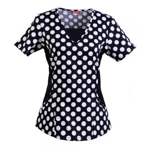 Women’s Polka Dots Print Scrub Top