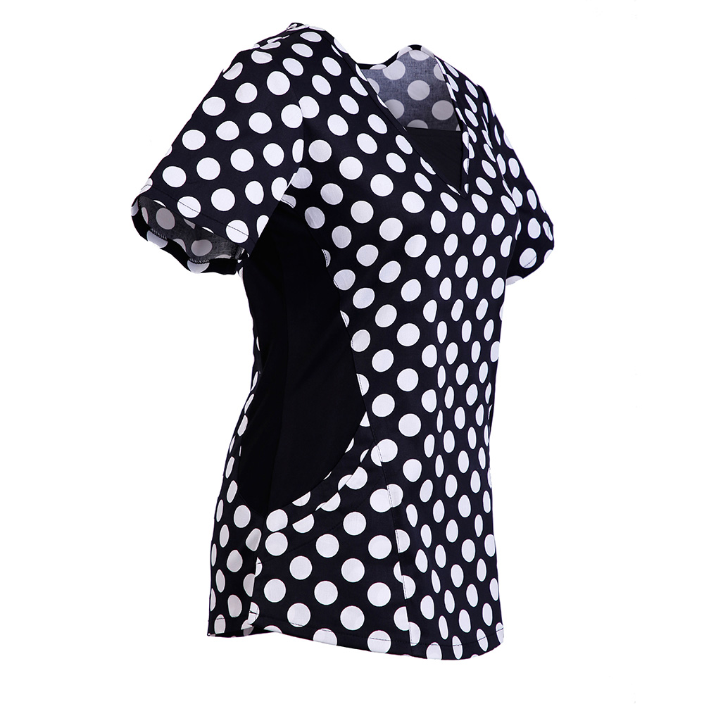 Women's Polka Dots Print Scrub Top - Image 3