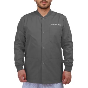 Personalized Customizable Embroidered Men’s Snap Front Scrub Jacket