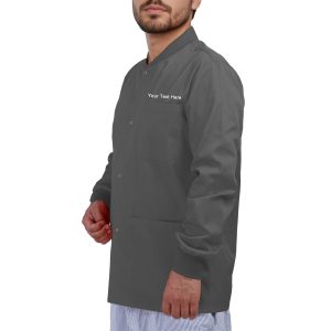 Personalized Customizable Embroidered Men’s Snap Front Scrub Jacket