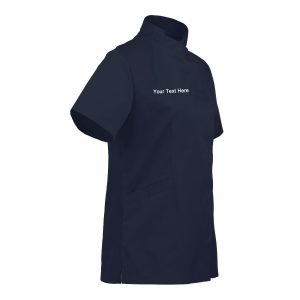 Personalized Embroidered Women’s Short-Sleeve Chef Coat Jacket – Add Your Embroidered Text