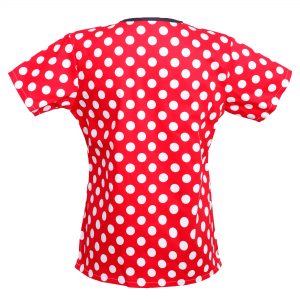 Women’s Mock-Wrap Print Scrub Top