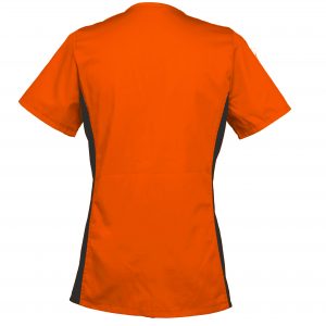 Women’s V-Neck Scrub Top with Stretch Side Panels and Three Pockets