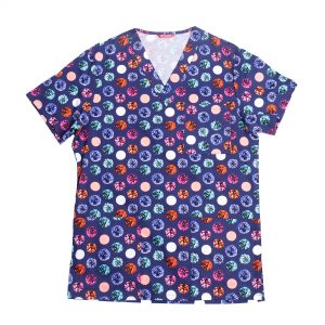 Men’s Printed Scrub Top