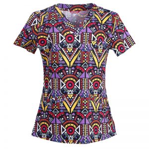 Women’s Print Scrub Top